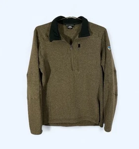 Kuhl Interceptr Mens Large Beige 1/4 Zip Pullover Fleece Hiking Outdoors - Picture 1 of 8
