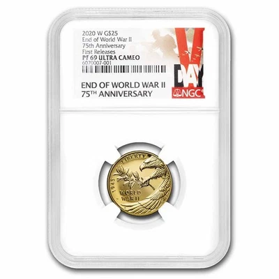 2020-W World War II Gold 75th Anniversary PF-69 NGC (FR) - Image 1 of 3