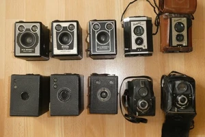 Lote de 10 trabajos de cámara en caja - Full-Vue, Kodak, Brownie Reflex - Imagen 1 de 9