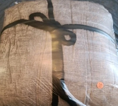 West Elm Chenille Linear Comforter King/CaliKing ( Gray) NWOT - Image 1 of 4