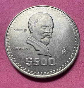 1988 Mexico 500 Pesos Coin – Ignacio Zaragoza – Pre Reform Issue - UNC - Picture 1 of 2