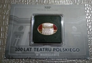 MONEDA 10 ZLOTY POLONIA 2013 (14,14g PLATA .925) PROOF COLOR TEATRO DE VARSOVIA - Imagen 1 de 3