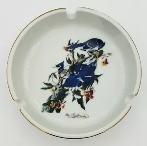 Vintage National Audubon Society Ashtray Porcelain Collection Blue Jay - Picture 1 of 8