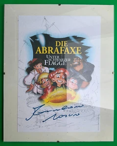 WIPA Mosaik Grafik Die Abrafaxe unter schwarzer Flagge mit Signatur Bilderrahmen - Bild 1 von 2