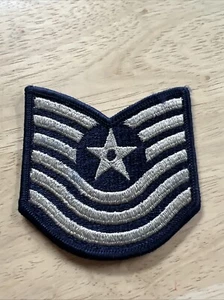 USAF BULLION EMB MASTER SGT SMALL SIZE SINGLE CHEVRON - Picture 1 of 7