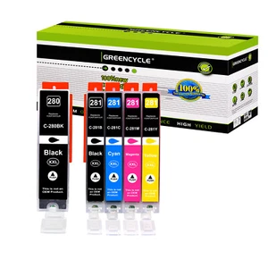 5x cartuchos de tinta compatibles Canon 280XXL 281XXL para TS6100 TS9100 TS8200 TR7620 - Imagen 1 de 5