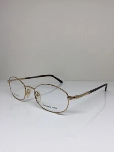 New Vintage Gucci 2650 Eyeglasses GG 2650 C. G1J Shiny Gold w/ Brown 50mm Italy - Picture 1 of 12