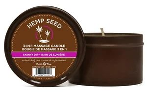 Earthly Body Skinny Dip 3-in-1 Hemp Seed Massage Candle 6oz - Picture 1 of 2