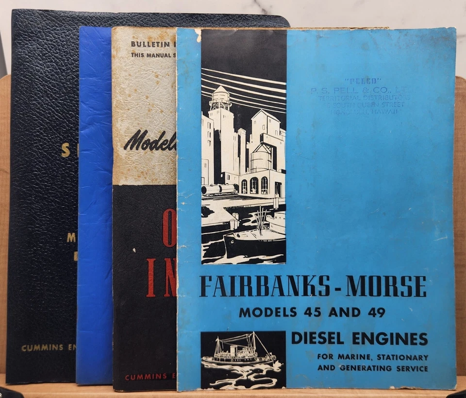 Lote manual diesel vintage (4) modelos H & NH Series Cummins Fairbanks Morse 45 49 - Imagem 1 de 4