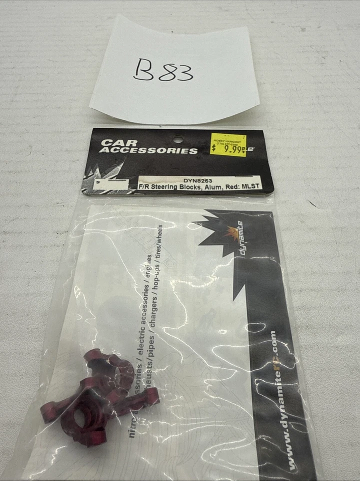 DYN8253  DYNAMITE F/R STEERING BLOCKS ALUM Red MLST RC PARTS LOSI MINI LST - Image 1 of 1