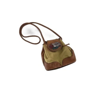 Firenze Sling Crossbody Mini Bucket Bag hellbraun Kordelzug - Bild 1 von 4