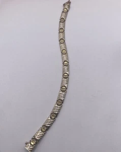 MILOR ITALY STERLING SILVER BUCKLE BUTTONS SCREWS BRACELET - Picture 1 of 7