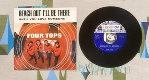 Four Tops 45 w PS Reach Out I'll Be There / Until you Love Someone 1966 VG/EX - Picture 1 of 2