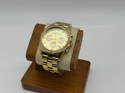 Reloj cronógrafo Marc Jacobs Henry esfera champán acero inoxidable dorado - Imagen 1 de 4