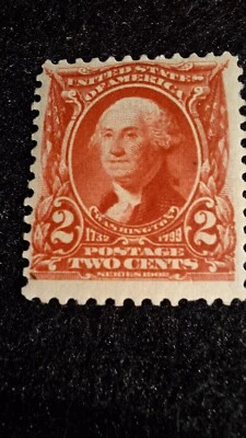 Scott #301, M/F/LH, Washington, Red, 2 cent, perf 12, 1902-03 - Image 1 of 2
