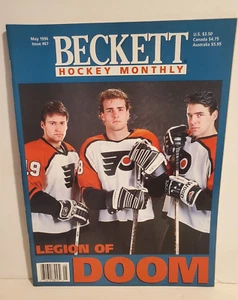 BECKETT HOCKEY MONTHLY MAGAZINE MAY 1996 #67 PHILADELPHIA FLYERS LEGION OF DOOM - Picture 1 of 2