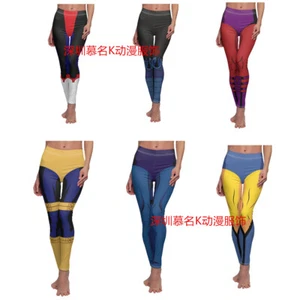 Cosplay X-Men Deadpool Wolverine Leggings Superhero Women Girls Gym Yoga Pants - Picture 1 of 24