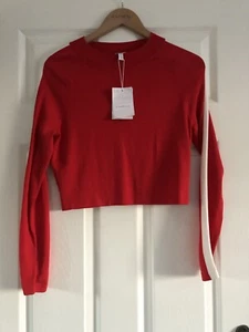 & Other Stories Cropped Red Fine Knit Jumper Size M (10) - Picture 1 of 11