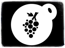 1977 Grapes Coffee Duster Cake Tattoo Face Airbrush Reusable Mylar Stencil