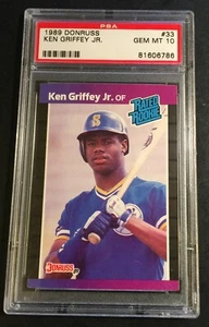 1989 KEN GRIFFEY JR DONRUSS ROOKIE #33 PSA 10 MARINERS HOF (187) - Imagen 1 de 2