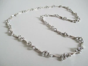 Vintage Markenlos Silber Ton Kleine Perle Perlenkette 22,5" - Bild 1 von 4