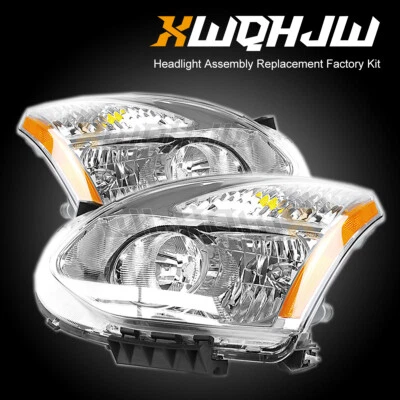 Par de faros cromados para Nissan Rogue 2013-2008 Nissan Rogue Select 2015-2014 Foto 1 de 4