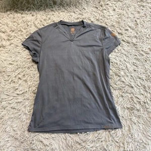Women’s Large Grey Noble Equestrian Short Sleeve Horseback Riding Sunshirt - Picture 1 of 3