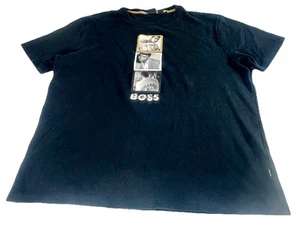 HUGO BOSS Homme Rare Imprimé Muhammad Ali Détails Brodés Taille T XL Noir - Photo 1/10