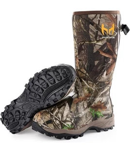 Hunthor: Men’s Hunting Waterproof Insulated 6mm NeopreneRubber Boots Camo 10 New - Picture 1 of 3