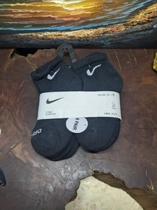 Nike Cushion Ankle, Black Sock New With Tag Youth Kids Boys 5-7 Xs 10c-3y - Picture 1 of 3