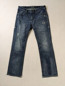 Affliction Black Premium Blake Distressed Straight Leg Jeans Size 33 Mens Blue - Picture 1 of 17