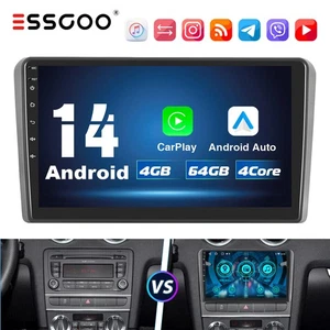 For Audi A3 S3 RS3 8P1 2003-2012 Carplay Android 14 4+64GB Car Stereo Radio GPS - Bild 1 von 16