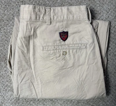 Polo Ralph Lauren Polo Golf Men’s Pants 34x32 Beige Khaki Tan Pleated Chino - Image 1 of 4