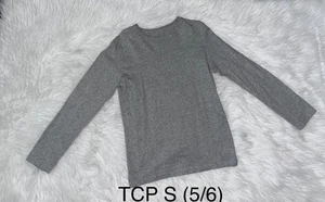 The Children's Place Gray Long Sleeve Top Size S (5/6) - Picture 1 of 1