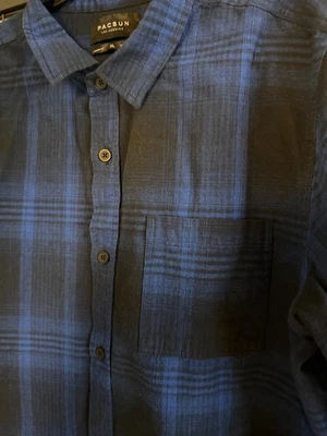 PACSUN FRANELA A CUADROS AZUL PARA HOMBRE XL Foto 1 de 4