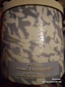 NEW Bath & Body Works (CARMEL FRAPPUCCINO) 3 Wick Candle Large 14.5 oz LE💝 - Picture 1 of 3