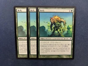 MTG 3X JAPANESE LORWYN LIGNIFY NM MAGIC THE GATHERING GREEN ENCHANTMENT COMMON - Picture 1 of 6