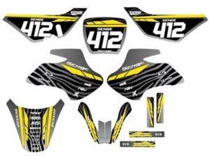 2000-2006 Jr 50 Tigre Negro Senge Gráficos Kit Compatible Con Suzuki - Picture 1 of 10