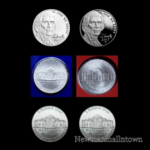 2017 P+D+S+S Jefferson Proof Nickel and Enhanced Nickel Mint Proof Set ~ BU/MW Cover