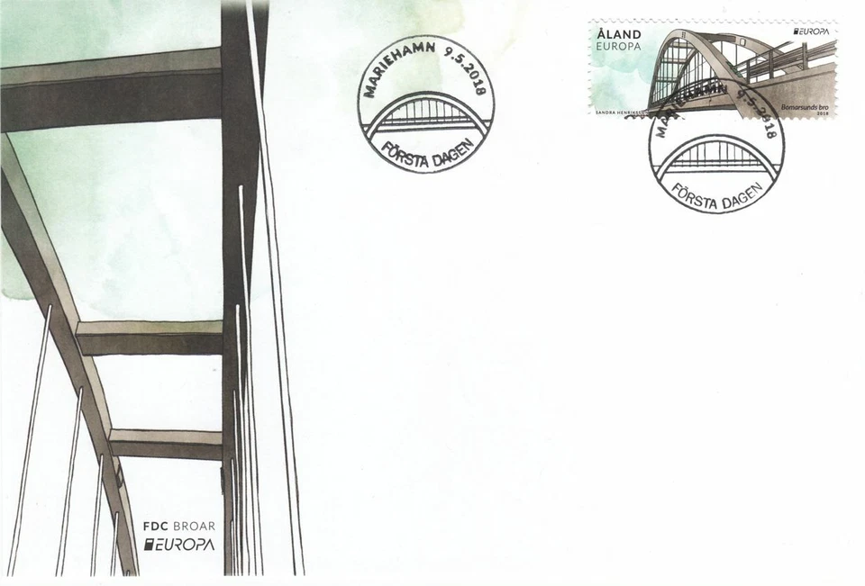 Bridge Bomarsund Aland Island Aland Finlandia como nuevo FDC 2018 Foto 1 de 1