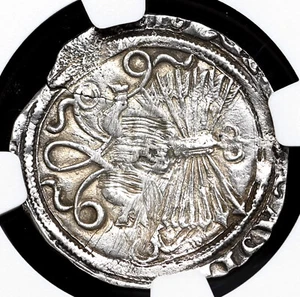 SPAIN. Ferdinand and Isabella, 1474-1504, Silver Real, Seville, NGC AU Details - Picture 1 of 4