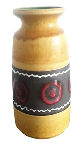 Vintage Bay Keramik Vase 70er 68-25, H 25,5 cm, D 12 cm - Bild 1 von 5