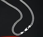 Mens Solid 925 Sterling Silver 55CM Snake Chian Necklace N64