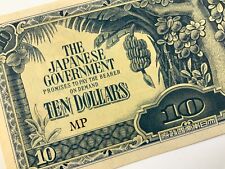 1942 Malaya Japanese Occupation Ten Dollars Uncirculated Banknote Z143