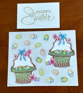 2 Vtg Creative Memories / Mrs. Grossman EASTER Sticker Sheets BASKET~Eggs ~ New - Picture 1 of 2