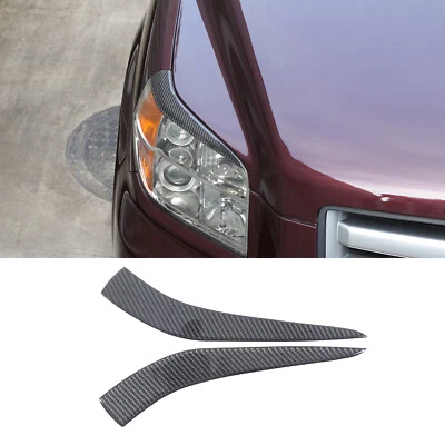 Pegatina de cejas de faros delanteros de fibra de carbono suave para Honda Pilot 2003-2008 Foto 1 de 4