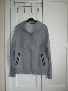 Marks and Spencer Grey Full Zip Hoodie with thumb holes on sleeves Size 18 - Picture 1 of 9