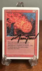 Fireball MTG Revised Shadow Signed Mark Tedin Artist Proof AP NM - Picture 1 of 2