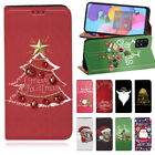 Boże Narodzenie Skórzany stojak Cover Case do Samsung Galaxy A10A20 A40 A41 A50 A70 A71