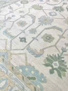 9x12 10x14 12x18 Oushak Enchantment Rugs Traditional Turkish Knot Design Carpet - Picture 1 of 6